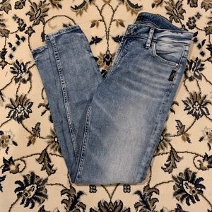 Silver skinny jeans